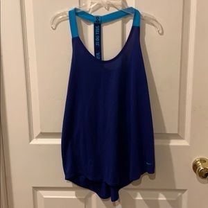 Blue Nike racer back workout tank size M